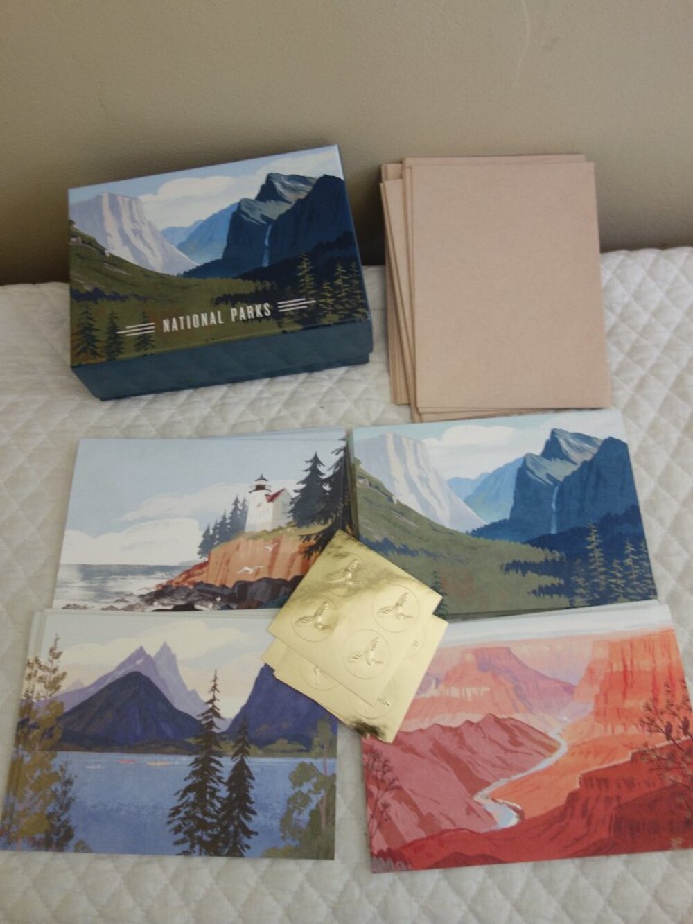 PAPYRUS 15 Note Cards w/ Envelopes in Box – National Parks